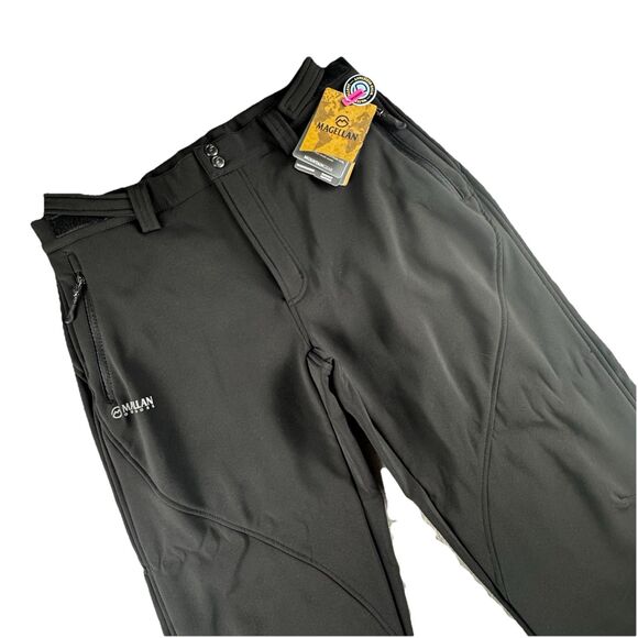 NWT Magellan Mountaingear Pants Women L Gaiter Hiking Gorpcore Black Fishing - Picture 1 of 11